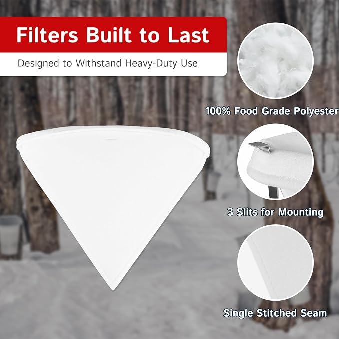 The Felt Store Synthetic Maple Syrup Filter Cone – Reusable Heavy-Duty