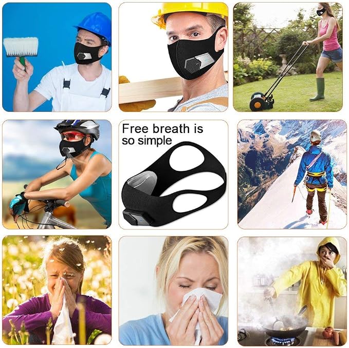 LSGTT Personal Smart Electric Air Face Mask, Reusable Wearable Air Purifiers