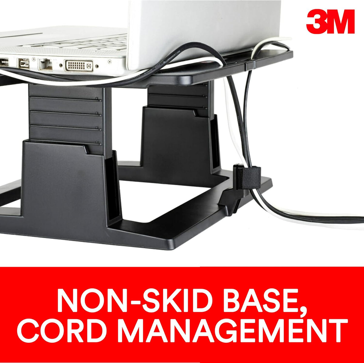 3M Adjustable Notebook Riser, 13 in x 13 in x 2 in