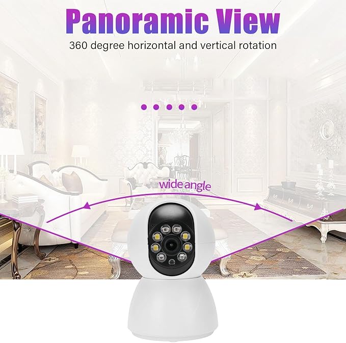 Pet Camera,2K 3MP HD Pet Monitor with Phone App,360° Panoramic Vision,Motion Detection,Night Vision Dog Camera for Home Indoor Security