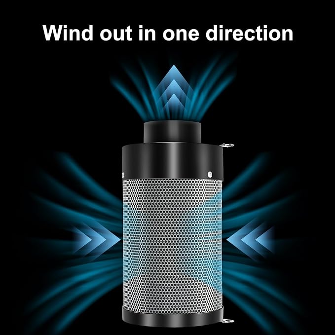 Atour 4'' Air Filtration Kit – 12-Speed Control, Quiet 14cm Fan & Carbon