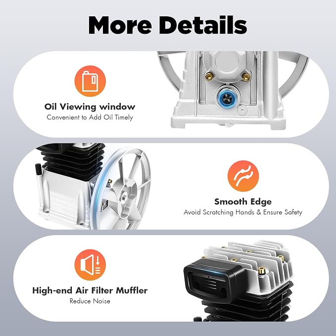 2HP Air Compressor Pump, Air Compressor Pump Head