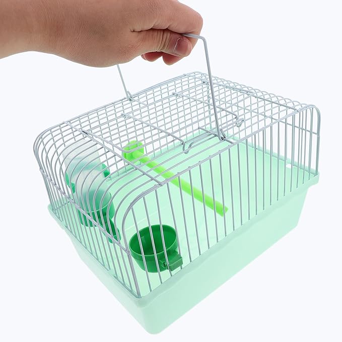 balacoo Portable Bird Cage with Feeder and Water Dispenser Spacious Travel Carrier for Parakeets Lovebirds and Birds Metal Construction for Outdoor Adventures