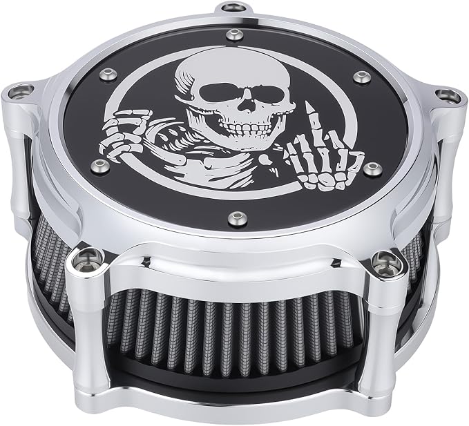 Motorcycle Air Filter Skull Style Air Cleaner