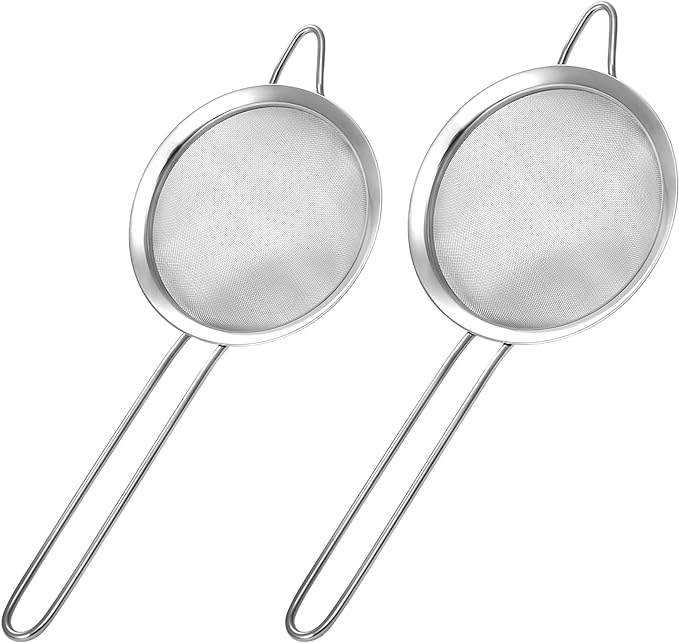 2 Pack Fine Mesh Strainer, Small Stainless Steel Sieves