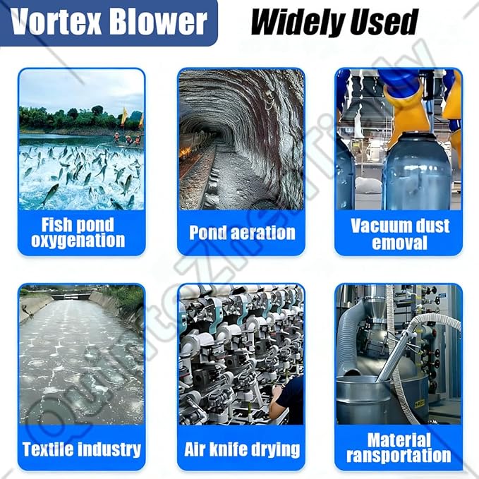 Vortex Ring Regenerative Blower, Single Phase High-Pressure Industrial Vacuum