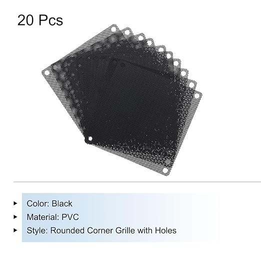 MECCANIXITY 20PCS PC Dust Filter, 90mmx90mm PVC Computer Case Cooler Dustproof