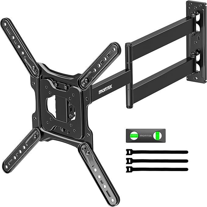 monTEK Long Arm TV Wall Mount for Most 23-65 Inch TVs, 29 Inch Long Extension TV Mount Swivel and Tilt, Full Motion Wall Mount Tv Bracket Fit Max VESA 400 x 400mm, Up to 77 lbs