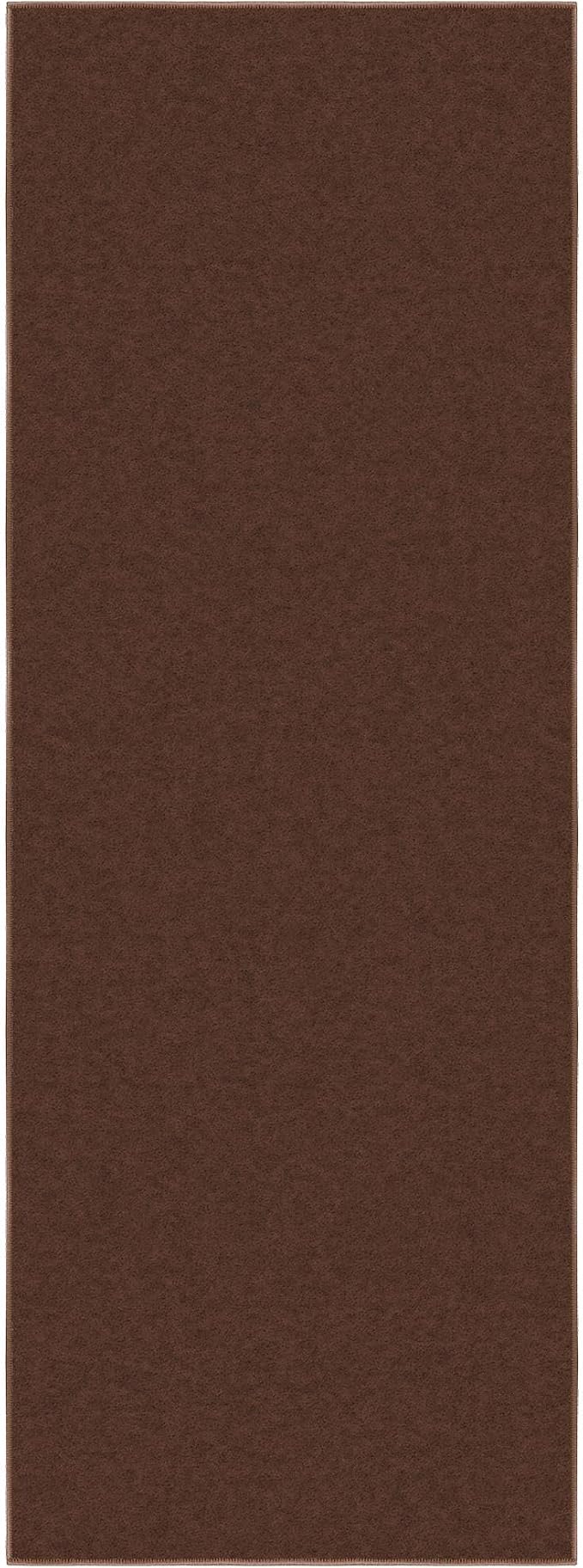 Ottomanson Hallway Runner Rug 1'10" x 6' Non Slip Solid Area Rugs Easy to Clean