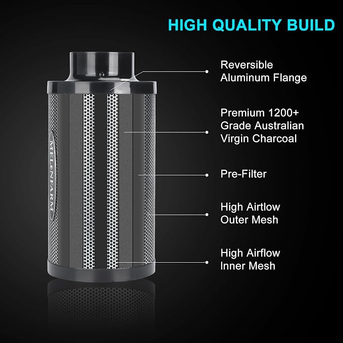 MELONFARM 4 Inch Air Carbon Filter Smelliness Control