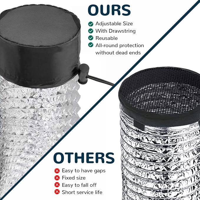 2Pcs 4 Inch Grow Tent Vent Cover Filter, Duct Filter Net