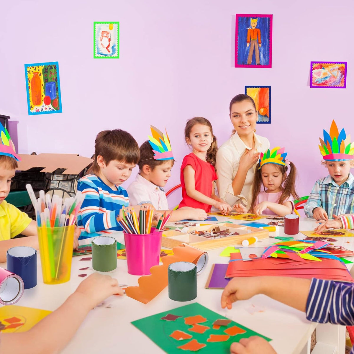 18 Rolls 300 Feet Bulletin Board Borders,Classic Style,Multicolored