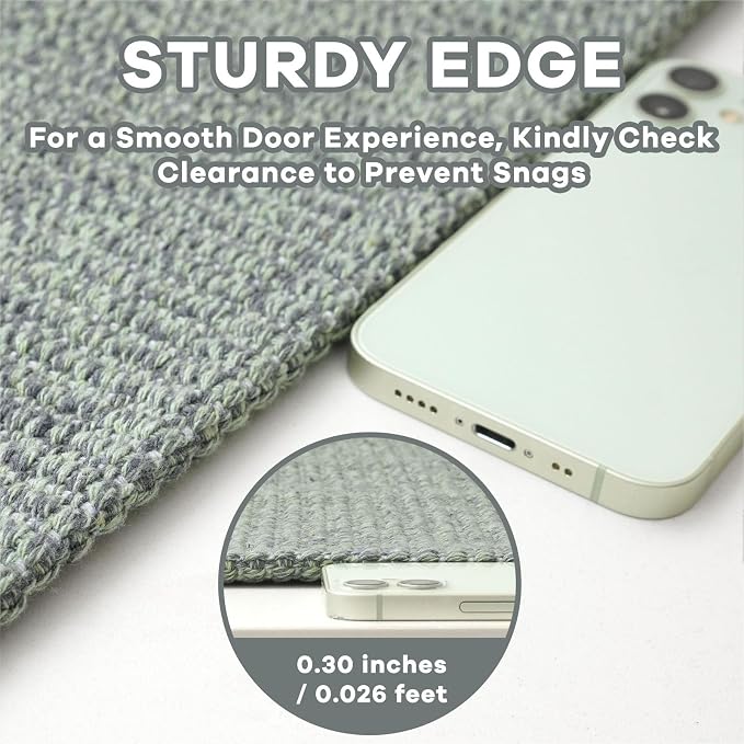 EARTHALL Washable Runner Rug 2x12 Ft Non Slip Runners
