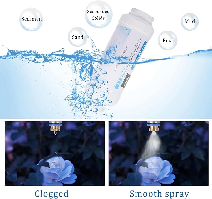 Yoption Calcium Inhibitor Filter, Outdoor Misting System Filter,