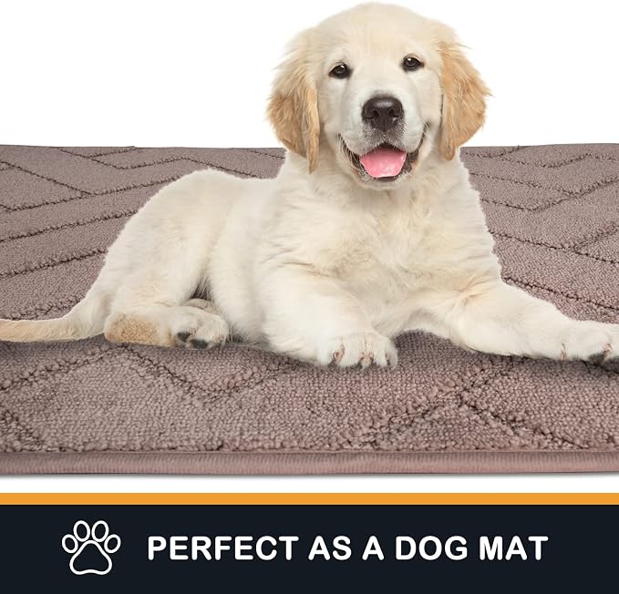 PURRUGS Dirt Trapping Door Mat 34" x 59", Non-Slip Machine Washable Entry Rug