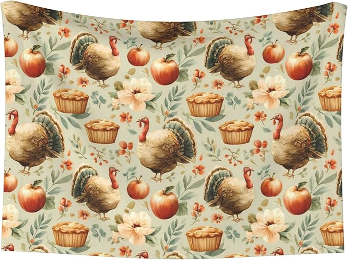 Waterproof Dog Blanket Soft Pet Blanket for Puppy Cat, Fleece Cat Throw Blankets for Furniture Bed Couch Sofa Reversible - Turkey and Thanksgiving 2