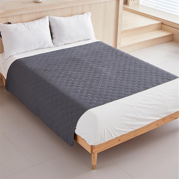 GIBZ Waterproof Dog Bed Blanket Cover Anti Slip Pet Furniture Protector Washable Large Washable Quilted Mat for Indoor, Dark Grey, 200x200cm