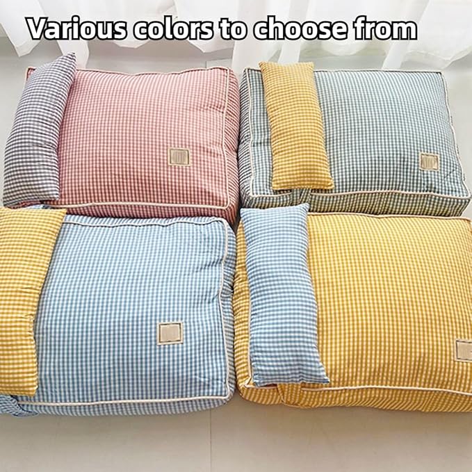 Dog Bed for Small Dogs, Dog Mattress with Pillow for Crate Kennel, Sofa Dog Bed, Super Soft Pet Bed for Medium, Small Dogs Breeds,Pet Bed Puppy Bed,Beds & Furniture (Blue,X-Large)