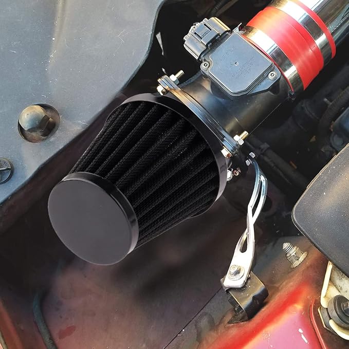 Mtsooning Universal Air Filter, 50mm Motorcycle Cone Intake Breather Cleaner