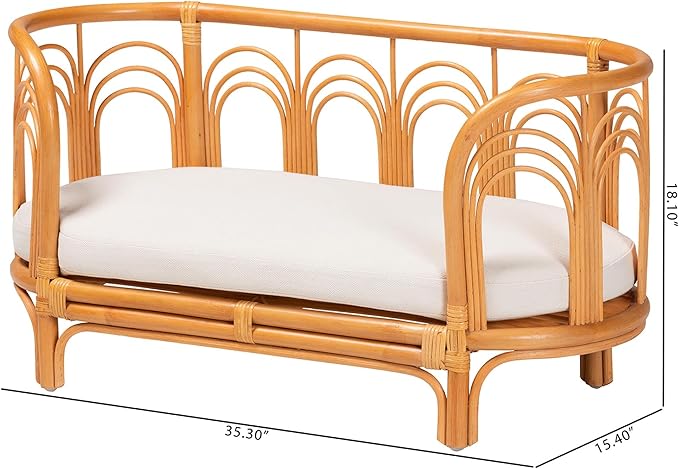 Bali & pari Nariko Bohemian Light Honey Rattan Pet Bed