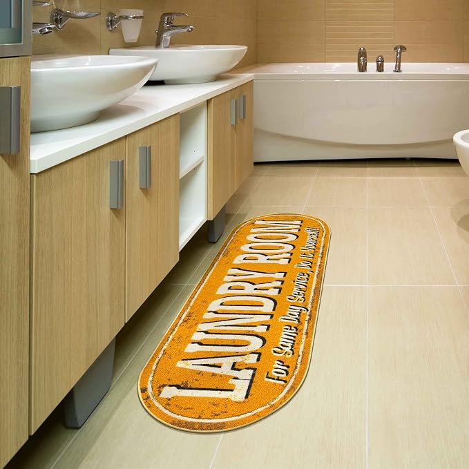 Ottomanson 20" x 59" Oval Laundry Room Rug