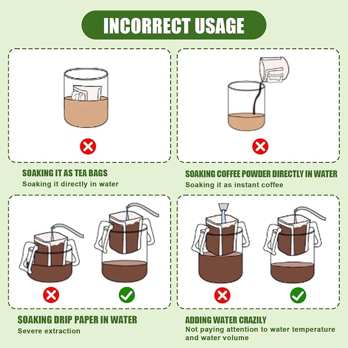 CARGEN 100Pcs Portable Coffee Filter Paper Bag
