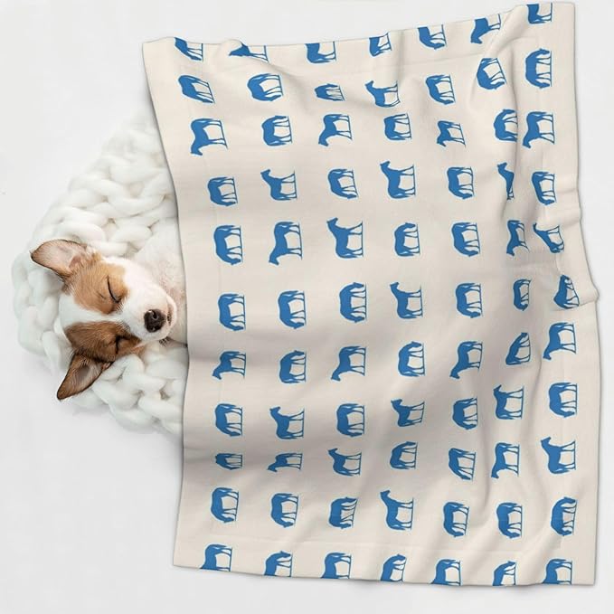 Reversible Dog Blanket for Beds Couches, Abstract Horse, Double Sided Cat Blanket with Textured Dot Feel and Smooth Feel for Seasonal Comfort All Year
