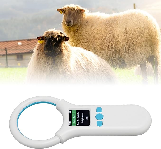 Diyeeni Pet Microchip Scanner, Rechargeable Dog Microchip Reader Support EMID FDX B (ISO 11784/11785) 134.2kHz/125kHz 15/10 Digits, 500 Data Storage, 1.44 inch TFT LCD Screen