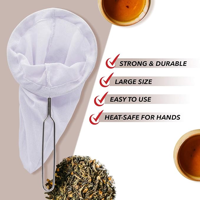 Traditional Thai Style Tea Filter Stainless Steel Size 3 Inches Friendly Using