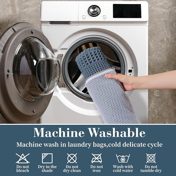 RESARE Waffle Bathroom Runner Rugs, Super Absorbent Bath Mat Non Slip Washable