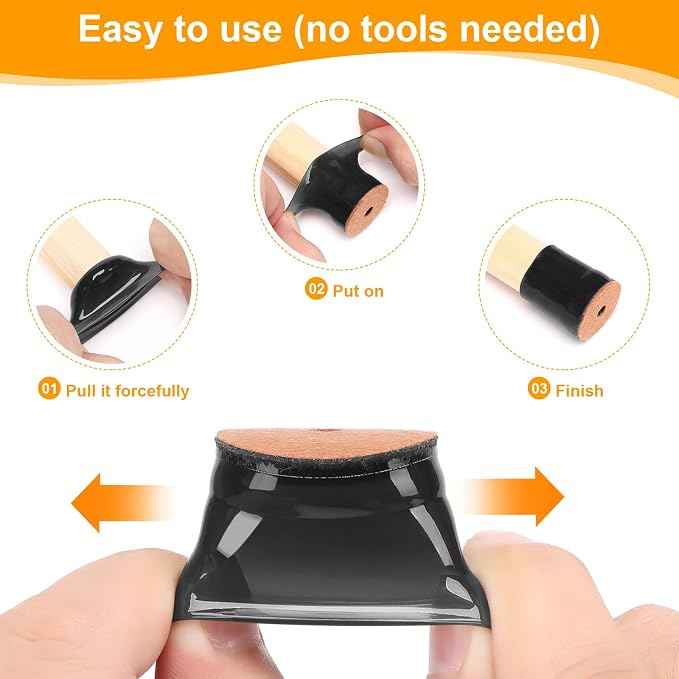 CHUNZEXI 24 Pack Chair Leg Floor Protectors