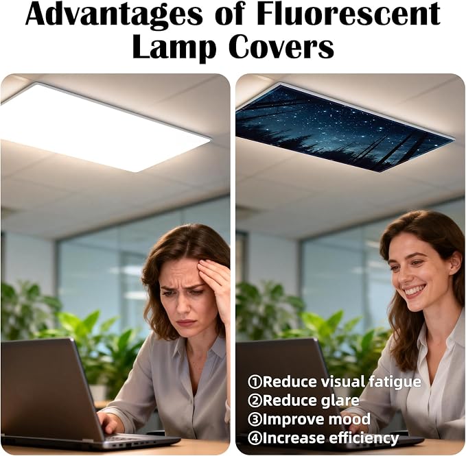 4 Pcs Fluorescent Light Covers