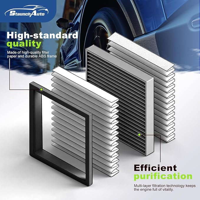 Engine & Cabin Air Filter Set for 2021-2026 Santa Fe Hybrid 1.6L, 2020-2026