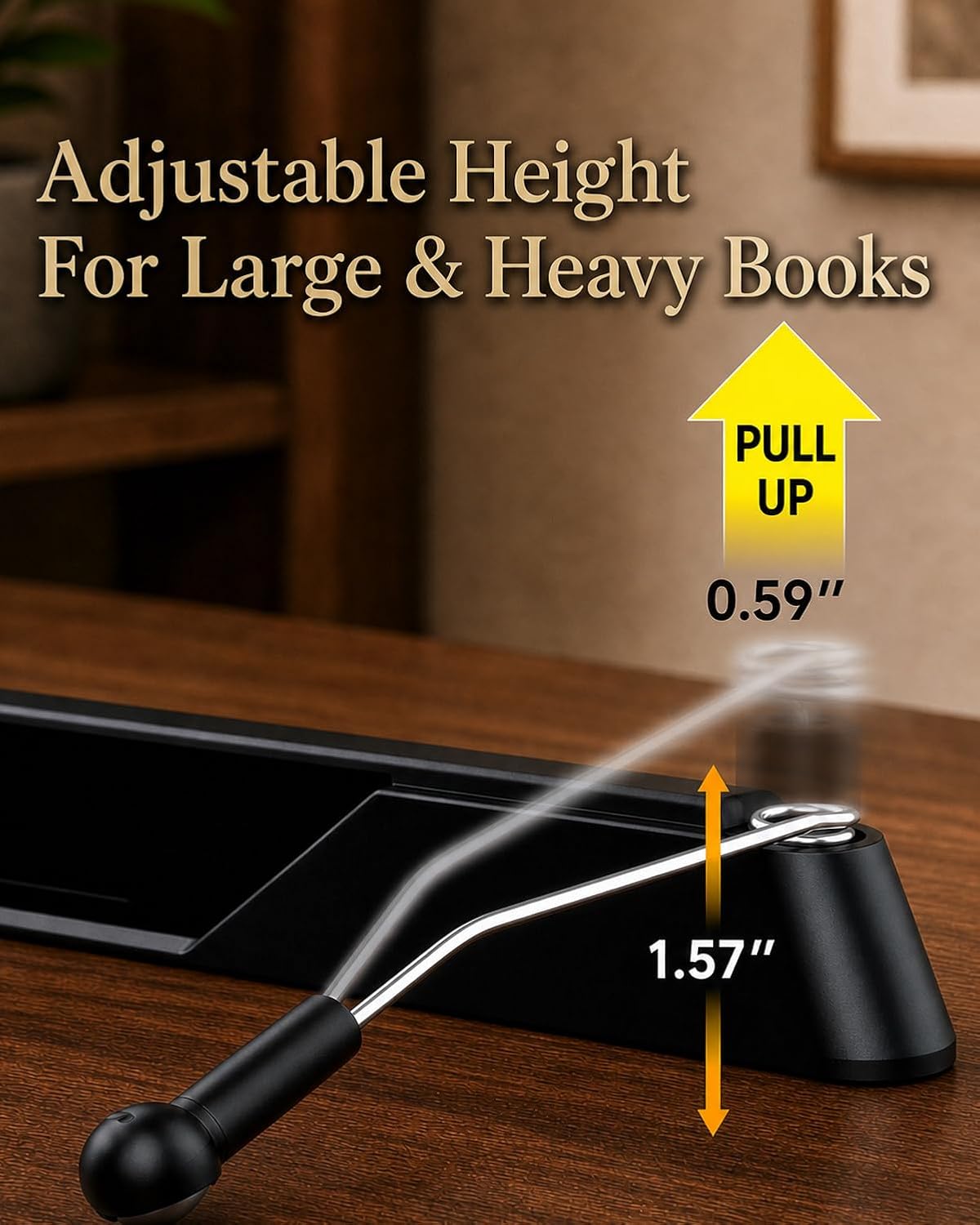 Adjustable Book Stand, Book Holders for Reading Hands Free