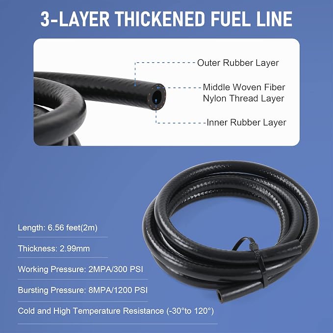 Universal Electric Fuel Pump Kit 12v 3-6 PSI Low Pressure