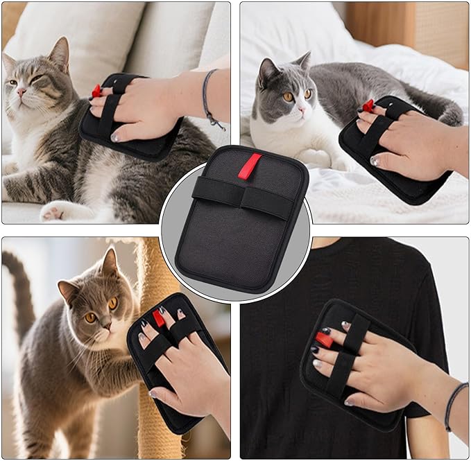 Pet Hair Removal Glove, Electrostatic Pet Hair Removal Gloves, Washable Reusable Dogs Cats Hair Gloves for Furniture, Bed, Sheets, Couch, Clothes, Carpet, Car Seat, Pet Grooming, Curtain 2PCS