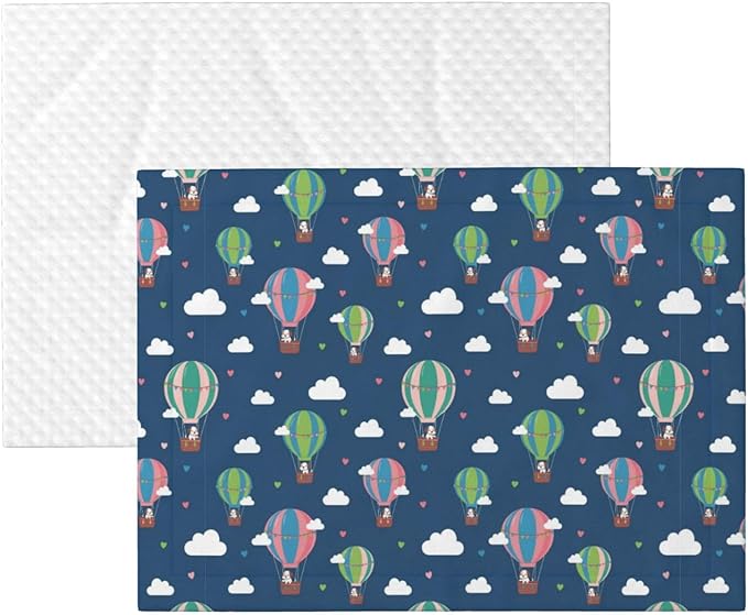 Reversible Plush Dot Pet Blanket for Dogs and Cats, Dachshund Hot Air Balloon Dogs, Ultra Soft Two Sided Design with Warm Fuzzy Side and Smooth Side for Comfort