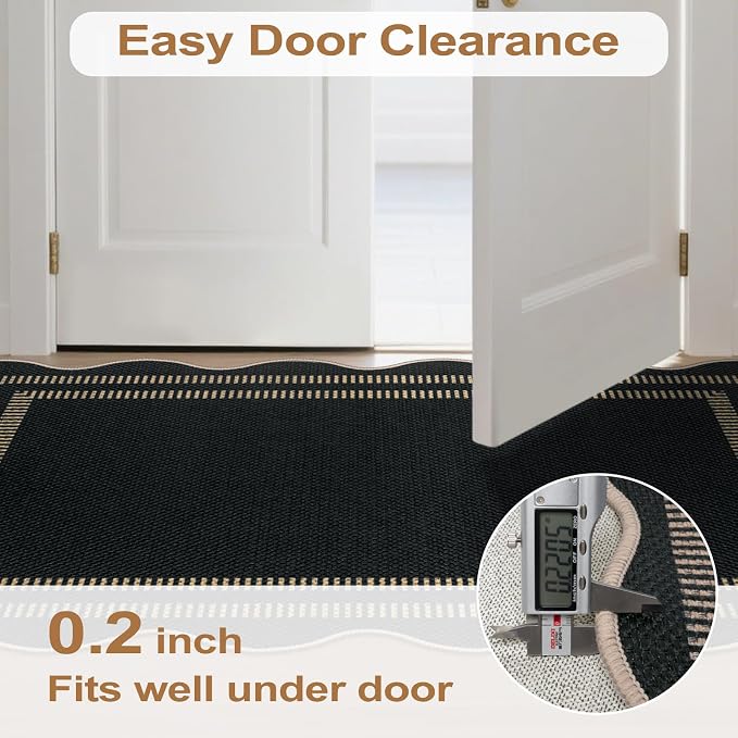 Modern Hallway Runner Rug, 2x6 Washable Easy Jute Rugs