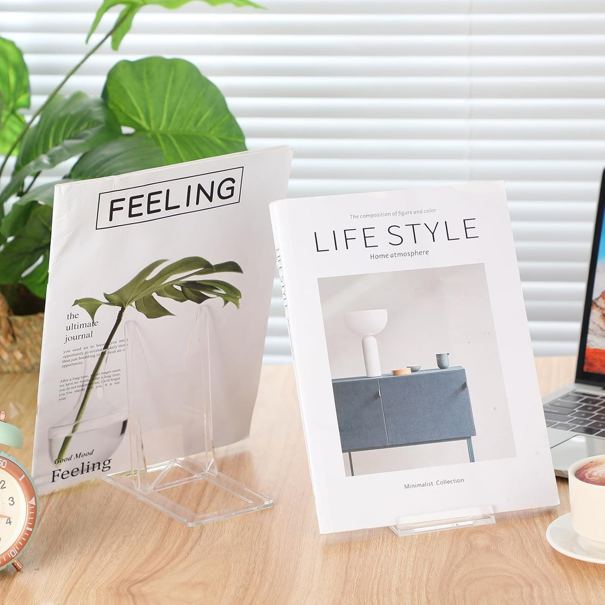 24 Pack Acrylic Book Stand for Display Adjustable, 5.91in H