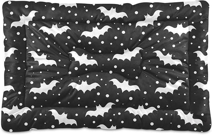 Halloween Bats Pet Bed Cute Dog Bed Mat Absorbing Non Slip Pad Pet Sleeping Mat for Small, Medium, and Large Dogs Puppy Cat 24 in x 18 in