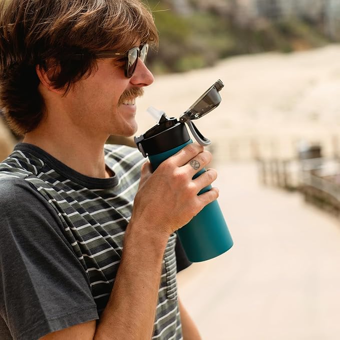 BJPKPK 14 oz Insulated Water Bottle, Stainless Steel Flask | Leak Proof Locking