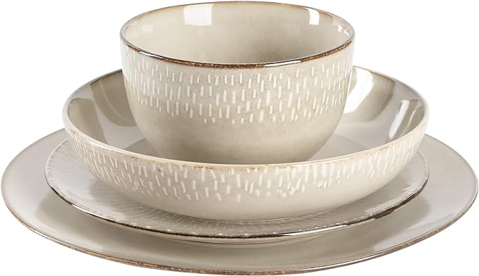 Gibson Elite Matisse 16-Piece Double Bowl Dinnerware Set – Service