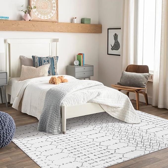 Lahome Moroccan Washable Living Room Rug 3x5 Area Rugs
