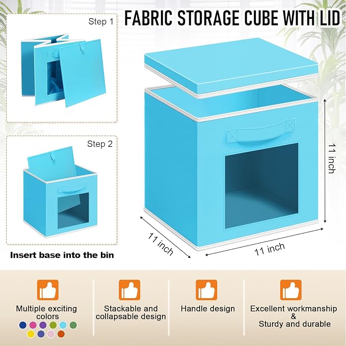 10 Pcs Fabric Storage Cube