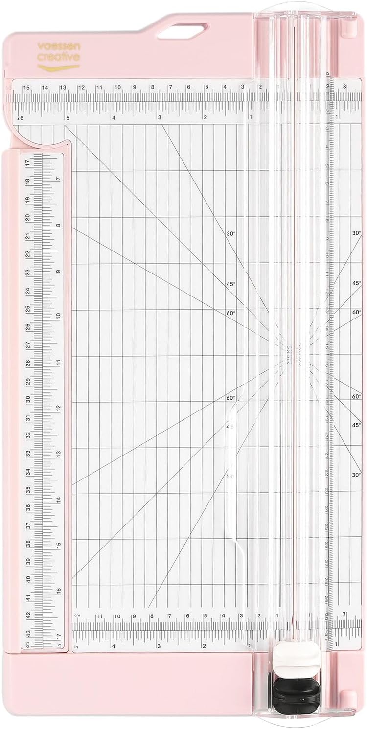 Vaessen Creative Trimmer and Scoring Board 6" for Scrapbooking, Cardmaking and Other Paper Crafts, Pink, 15,2 x 30,5 cm