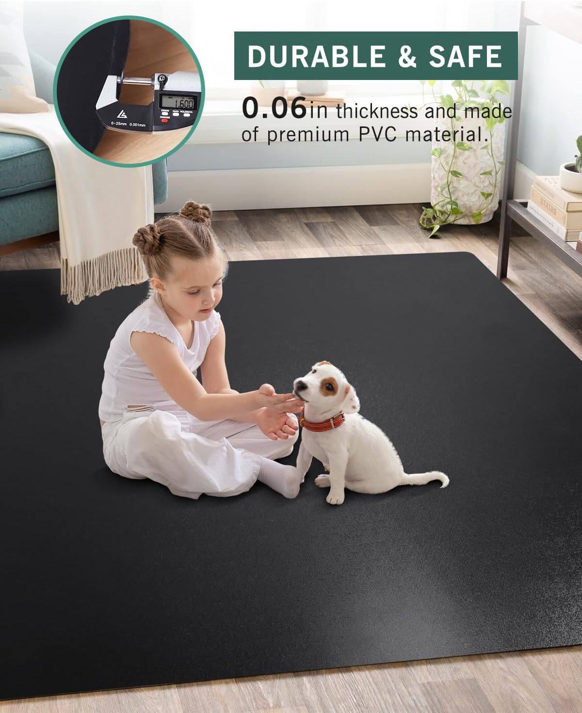 Office Chair Mat for Hard Floors, 48"x60" Waterproof Computer Chair Mat