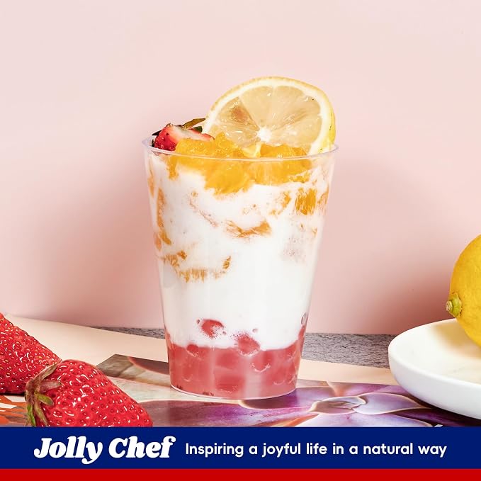JOLLY CHEF 300 Pack 7 oz Clear Plastic Cups Disposable Cups, 7 Ounce Disposable