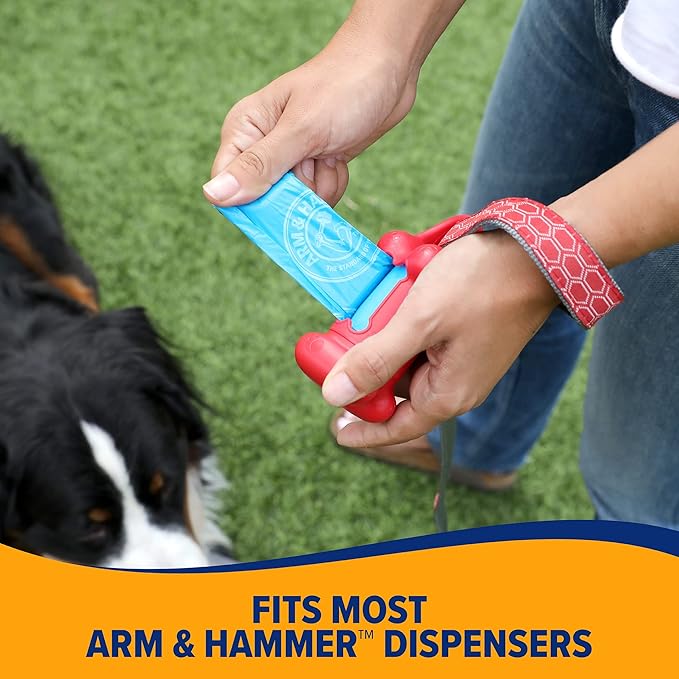 Arm & Hammer Easy-Tear Disposable Dog And Cat Waste Bags With Activated Baking Soda, 180 Dog Poop Bags, 9 x 14 Inches, (Pack of 2)