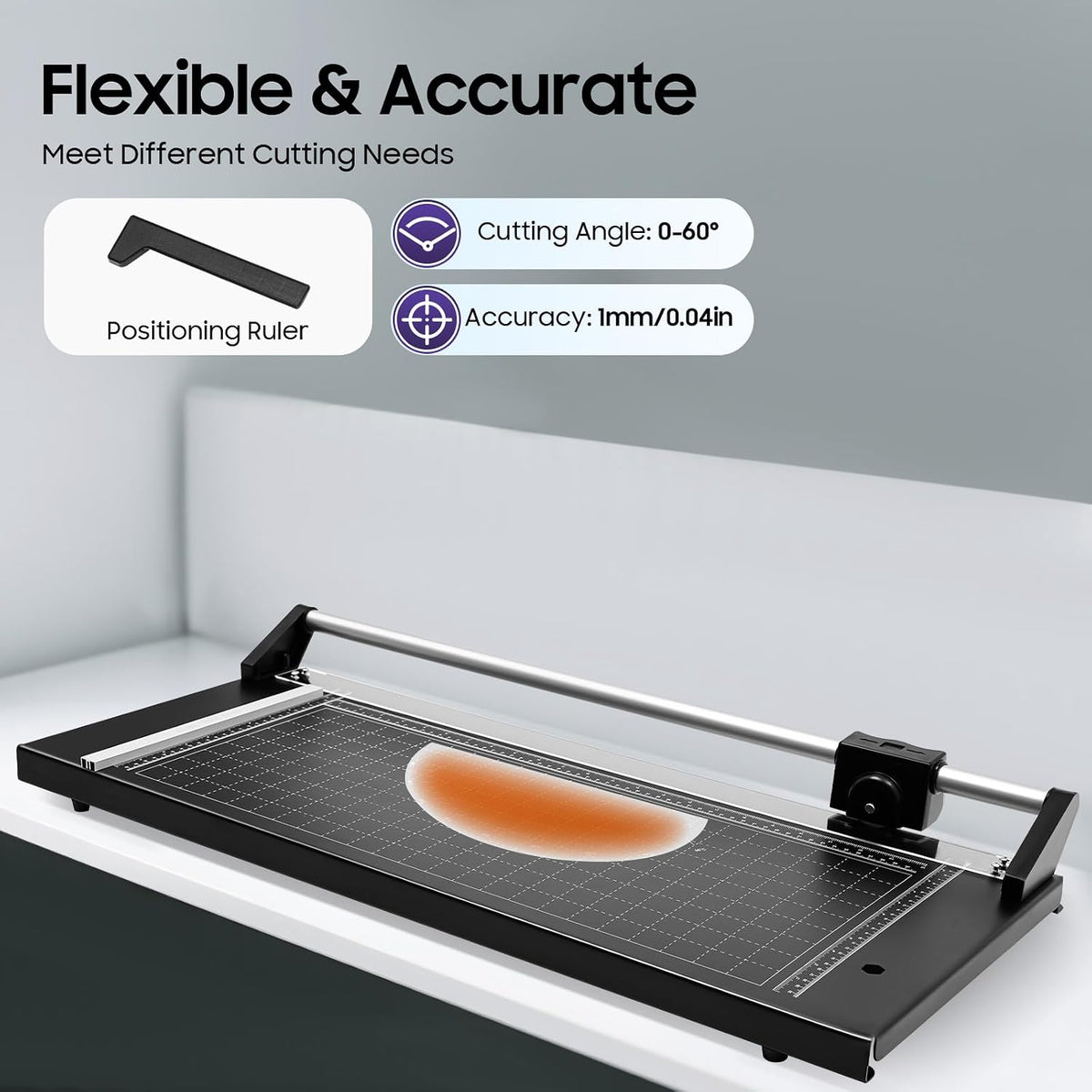 14-48Inch Hob Precision Rolling Cutter Rotary Photo Paper Rolling Cutter Trimmer Sharp Blade (24inch)