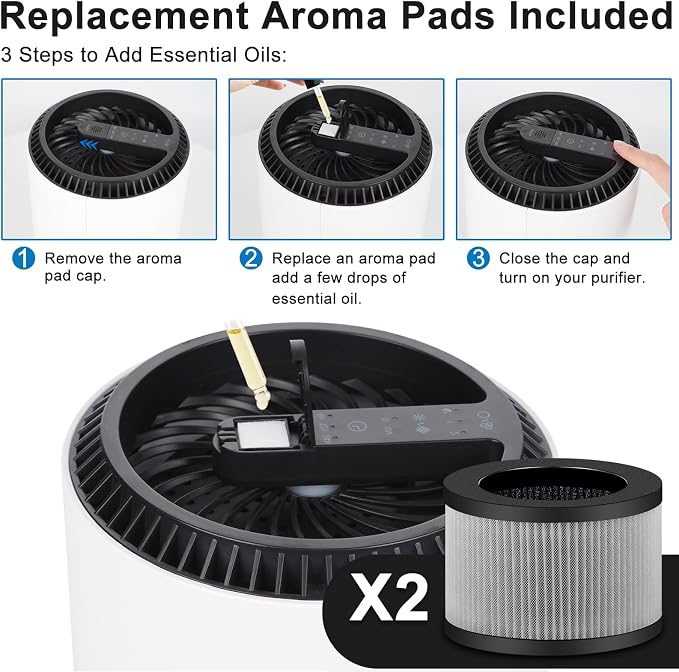 2 Pack MK01 MK06 Air Filter Replacement Compatible